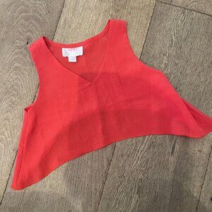 Alexis Red Flowy Crop Tank top